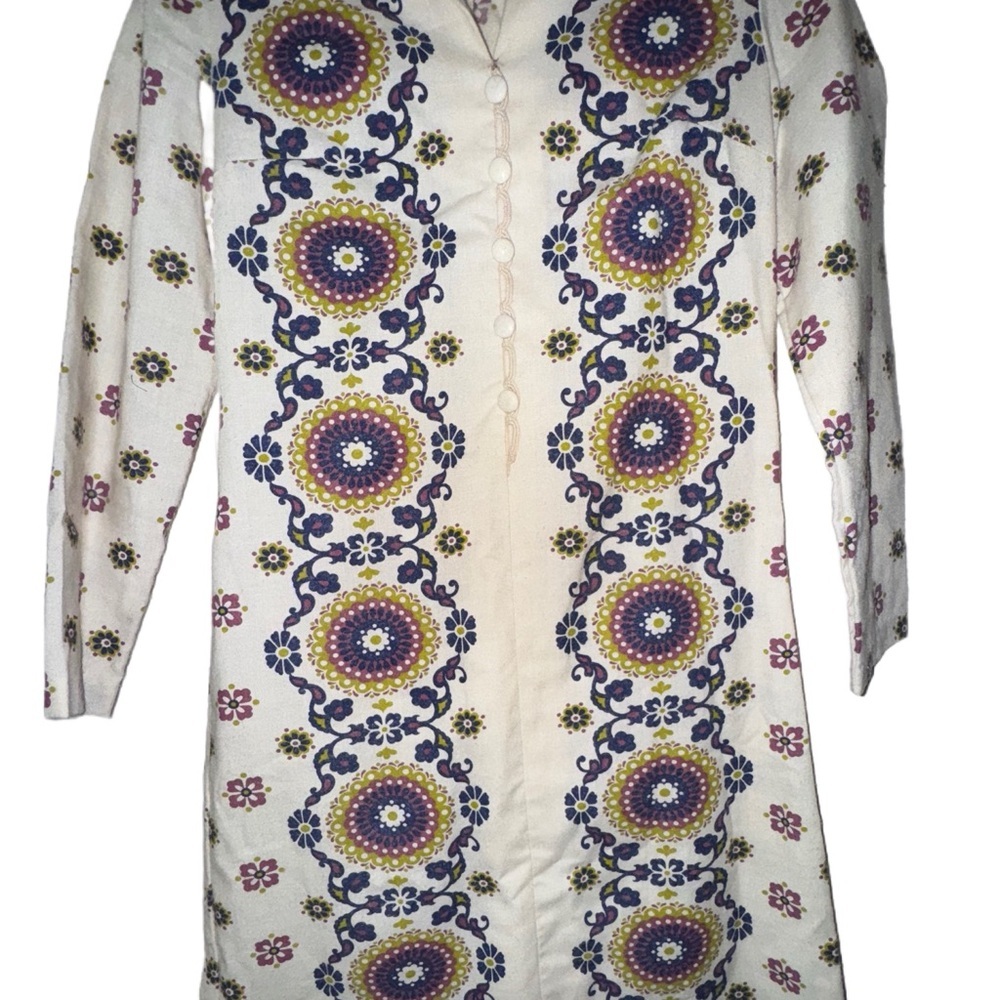 Vintage Diolen Apart Floral Long Sleeve Dress